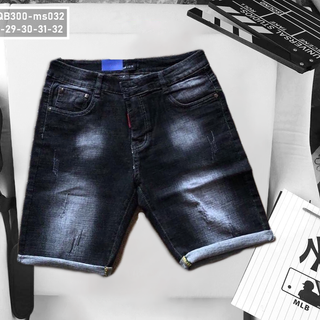Quần short jean nam rách nhẹ co giãn ms032