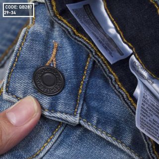 Quần short jean nam trơn cao cấp hai túi