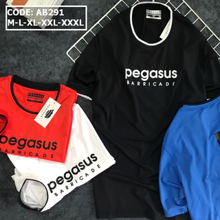 Áo thun nam cổ tròn in chữ PEGASUS