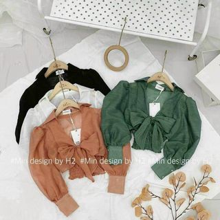 ÁO KIỂU CỘT NƠ TRƯỚC NGỰC