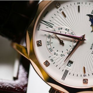 Đồng Hồ Cơ Nam Ro Lex Sun & Moon Dây Da