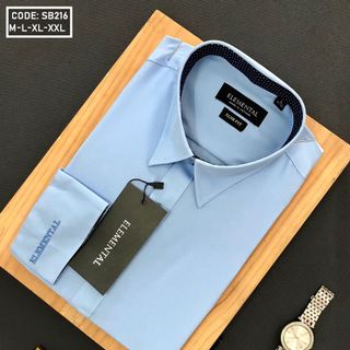 Sơ mi công sở nam tay dài phối chấm bi