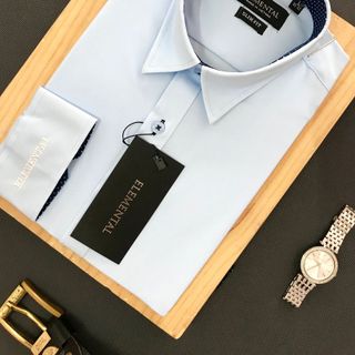 Sơ mi công sở nam tay dài phối chấm bi
