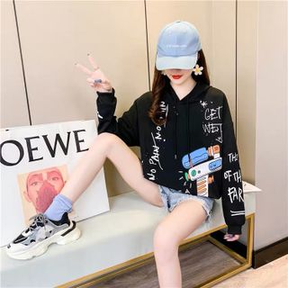 Áo hoodie in nhiều chữ