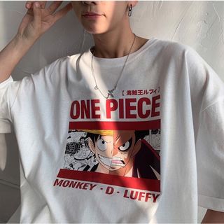 Áo thun tay lỡ form rộng unisex one piece luffy