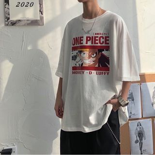 Áo thun tay lỡ form rộng unisex one piece luffy