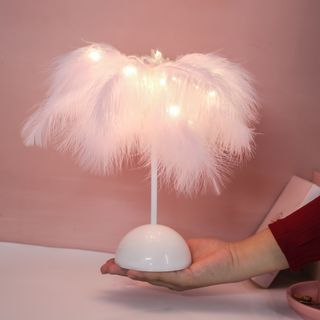 Đèn Ngủ Lông Vũ Để Bàn Decor Xinh Xắn
