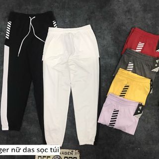 JOGGER NỮ SỌC TÚI SIÊU CO GIÃN