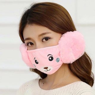 Khẩu trang lông cừu kèm bịt tai