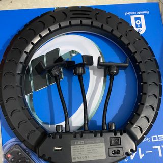Đèn livestream size 36cm 3 kẹp full cao cấp, có điều khiển từ xa, cổng sạc usb, núm xoay cơ