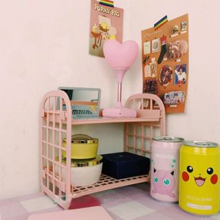 Kệ nhựa mini 2 tầng nhỏ gọn