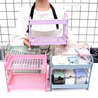 Kệ nhựa mini 2 tầng nhỏ gọn