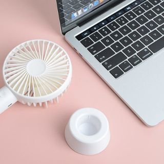 Quạt Mini Tích Điện Cầm Tay Có Đế Để Bàn