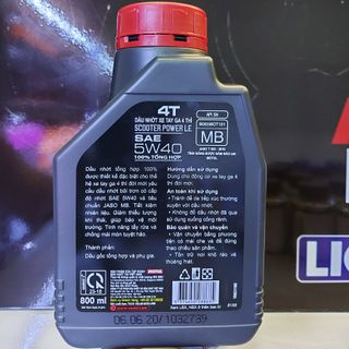 Motul Scooter Power LE 5W40 SN,MB tổng hợp 100% 800ml