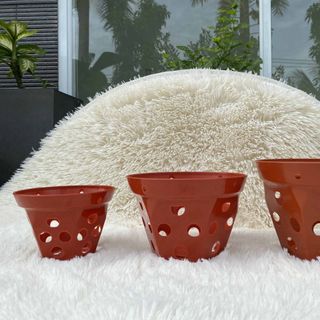 Chậu Lan Nhựa Giả Đất Nung Mẫu mới L180