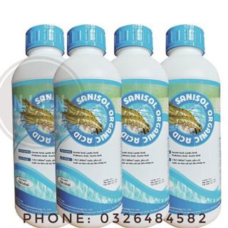 Acid hữu cơ chất làm sạch- bóng nước , giảm nhớt tảo ,không sần vỏ tôm #Sanisol organic acid chai 1lít