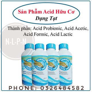 Acid hữu cơ chất làm sạch- bóng nước , giảm nhớt tảo ,không sần vỏ tôm #Sanisol organic acid chai 1lít