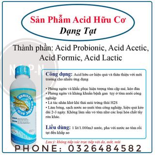 Acid hữu cơ chất làm sạch- bóng nước , giảm nhớt tảo ,không sần vỏ tôm #Sanisol organic acid chai 1lít