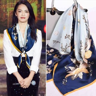 Khăn Quàg Cổ Hình Vuông 90cm Thanh Lịch Cho Nữ
