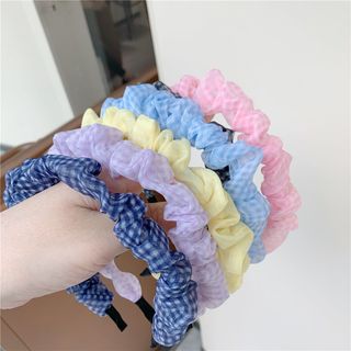 Băng đô cài tóc bọc vải Scrunchies trơn xinh xắn