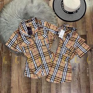 Áo sơ mi kẻ cộc bbr giá sỉ