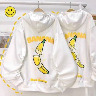 Áo Hoodie Nỉ Bông Mềm Mịn Form Rộng Banana Cho Nữ giá sỉ