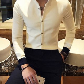 Áo sơ mi nam phối màu phong cach