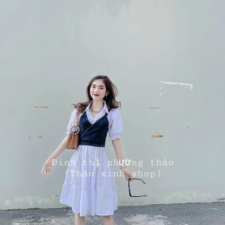 Set đầm babydoll kèm áo yếm