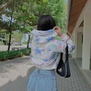 Áo crop top loang màu