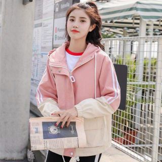 Áo khoác dù phối dễ thương cá tính, năng động