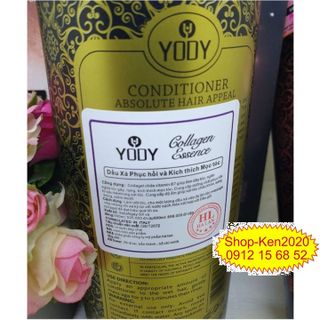 Cặp dầu gội xả Yody Collagen Essence (800ml x2) phục hồi và kích thích mọc tóc