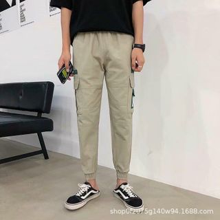 Quần kaki 1 túi hộp xanh mềm mịn năng động