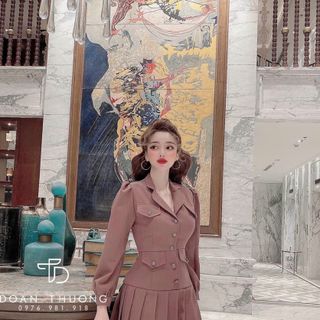 Đầm vest dập ly