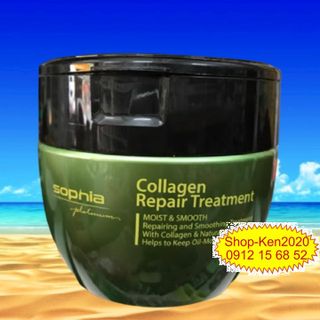 Kem hấp phục hồi tóc Sophia Platinum Collagen Repair Treatment 450ml giá sỉ