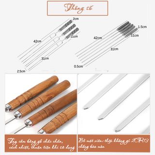 Bộ 7 xiên nướng dã ngoại có túi đựng BB7311