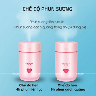 MÁY PHUN SƯƠNG CẤP ẨM VỚI ĐÈN LED NHIỀU MÀU SẮC