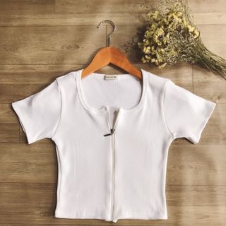Áo croptop dây kéo