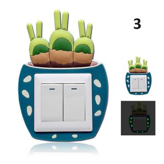 Miếng dán trang trí ổ điện hình 3D decor dễ thương