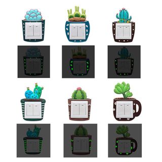 Miếng dán trang trí ổ điện hình 3D decor dễ thương