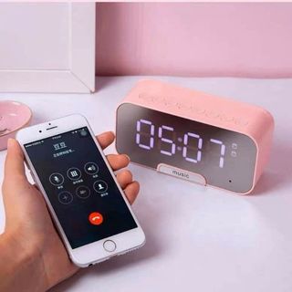 ️Loa Bluetooth Tráng Gương Kiêm Đồng Hồ️
