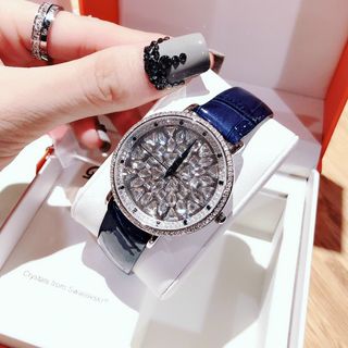 Đồng hồ Davena nữ - Bling Bling dây navy đẹp xuất sắc