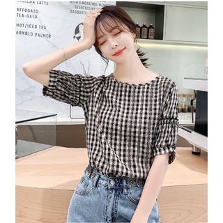 Áo Kiểu Nữ Sọc Caro Xinh Đẹp