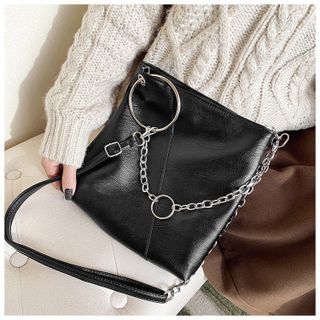 Túi đeo chéo đeo cai Ullzang dây xích tròn