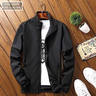 Áo khoác nam vải dù 2 lớp cổ trụ