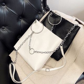 Túi đeo chéo đeo cai Ullzang dây xích tròn