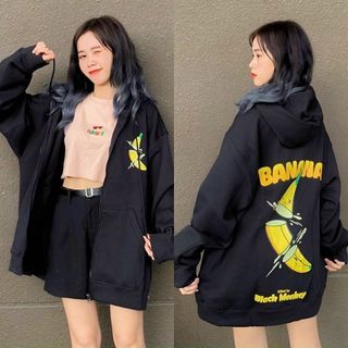 Áo khoác thun nỉ ngoại in Banana giá rẻ