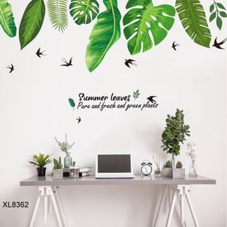 Decal Lá Và Chim Én XL8362