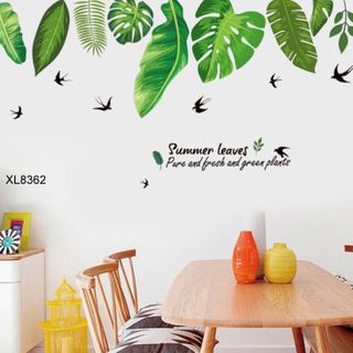 Decal Lá Và Chim Én XL8362