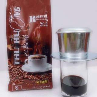 Cà phê bột Thu hường - nước đen - đậm - sánh - hương tự nhiên sản xuất tại Gia Lai - 500gr