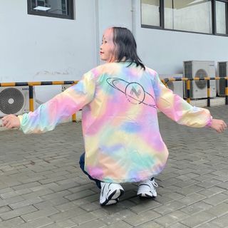 Áo khoác dù loang phát sáng form chuẩn cute